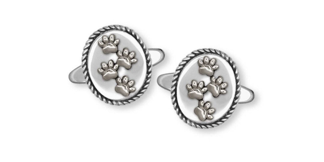 Dog Paw Jewelry Dog Paw Cufflinks Jewelry Sterling Silver Etsy