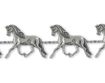 Thoroughbred Horse Bracelet Sterling Silver Handmade Arabian Horse Jewelry EQ18-B