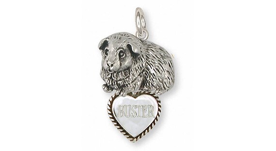 Guinea Pig Charm Jewelry Sterling Silver Handmade Piggie Charm GP5-C