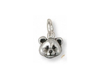 Panda Bear Jewelry Sterling Silver Handmade Panda Bear Charm  TB12H-C