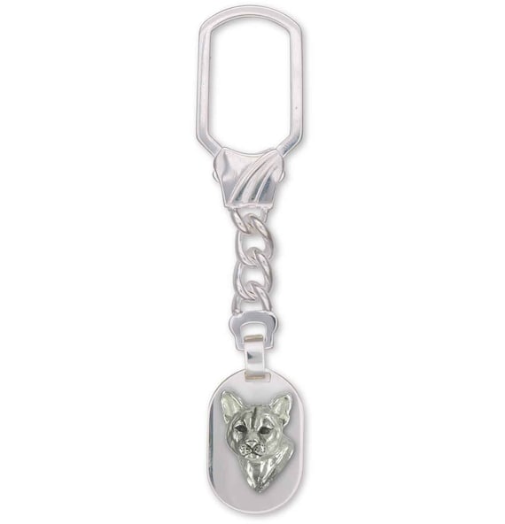 Cougar Jewelry Sterling Silver Handmade Mountain Lion Key Ring