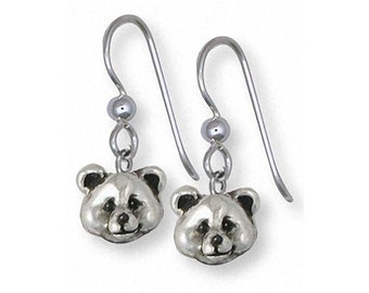 Panda Bear Jewelry Sterling Silver Handmade Panda Bear Earrings  TB12H-FW