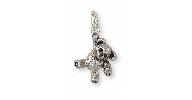 Teddy Bear Jewelry Sterling Silver Handmade Teddy Bear Charm TB28-C