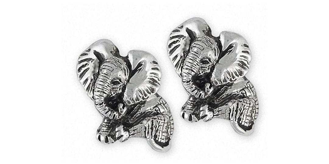 Gemelli A Testa Di Elefante – Oro Rosa – 21x15 Mm – Gioiello Uomo A Forma Di Animale – Regalo Tema Africa