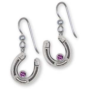Horseshoe Jewelry Sterling Silver Handmade Horseshoe Earrings  HS3-SE
