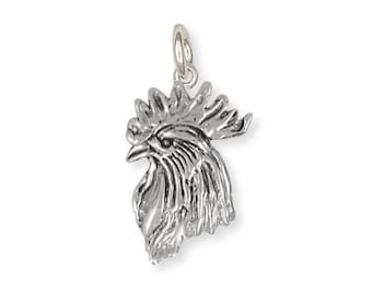 Solid Sterling Silver Handmade Rooster Charm RST2-C