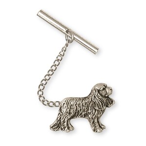 Cavalier Jewelry Cavalier King Charles Spaniel Tie Tack Or Lapel pin Jewelry Handmade Sterling Silver CV10-TT