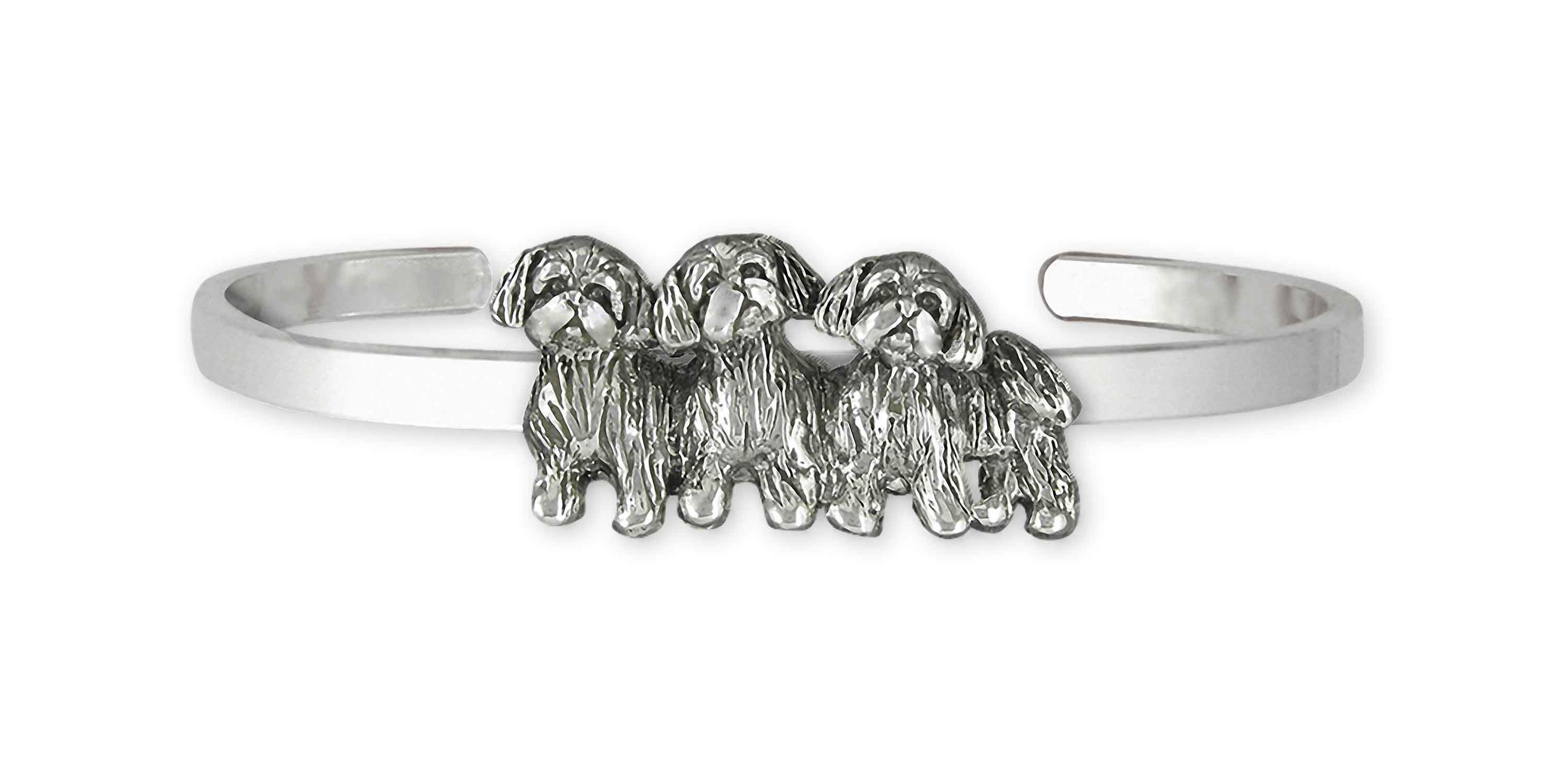 shizu9♡ Shih Tzu Jewelry Sterling Silver Handmade Triple Shih Tzu Bracelet