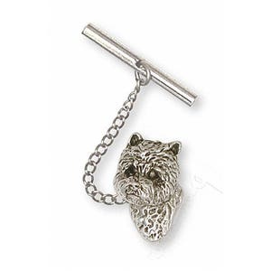 Westie Jewelry Westie Charm Westie Jewelry Westie Tie Tack Jewelry Plata de ley hecha a mano West Highland White Terrier Tie Tack WS8H-TT