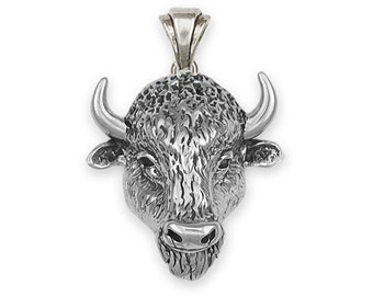 Bison Jewelry Buffalo Pendant Jewelry Sterling Silver Handmade Bison Pendant BUF1X-P