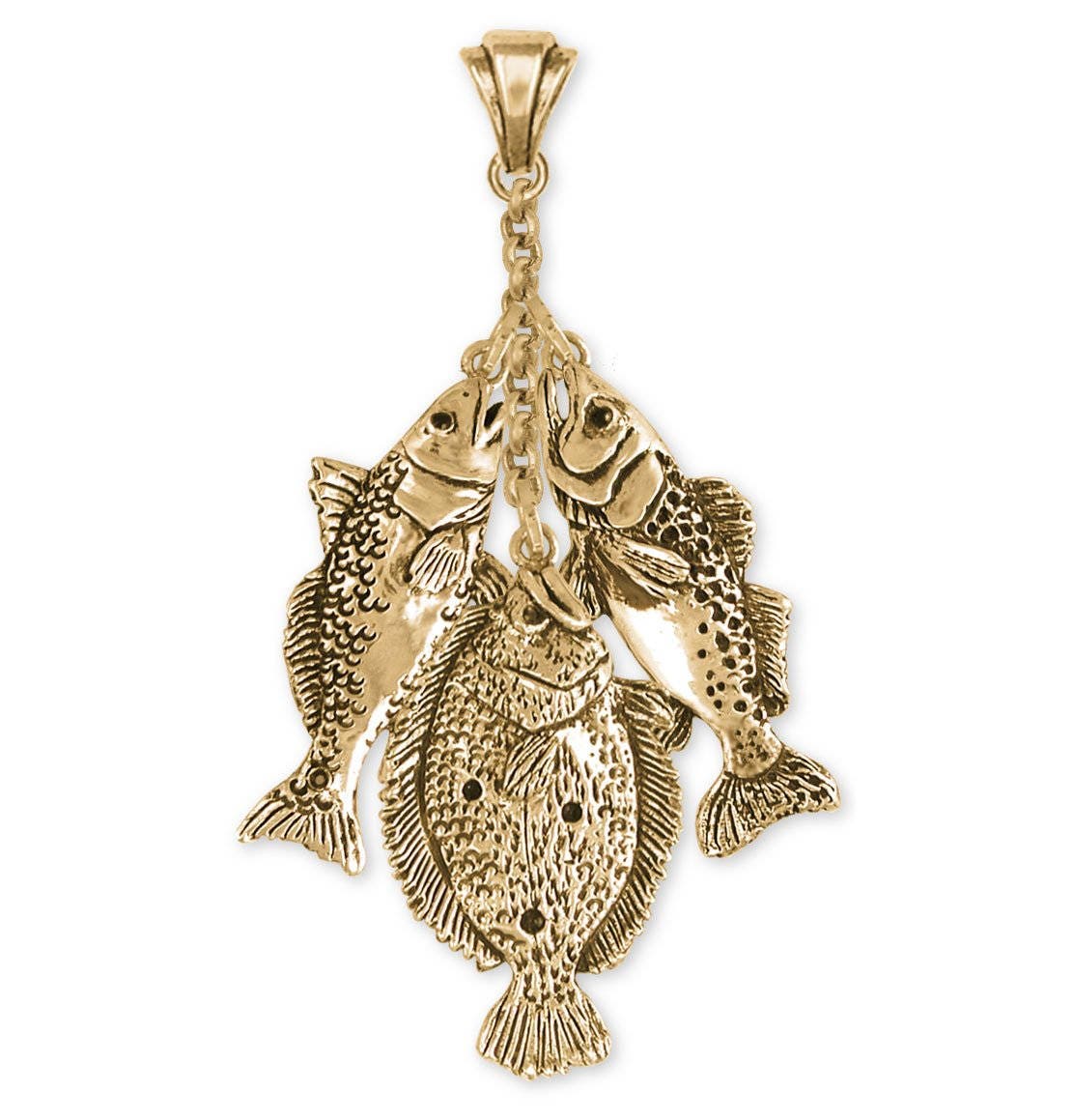 Sterling Silver Texas Slam Pendant (Redfish, Speckle Trout and Flounder) –  Schooner Chandlery