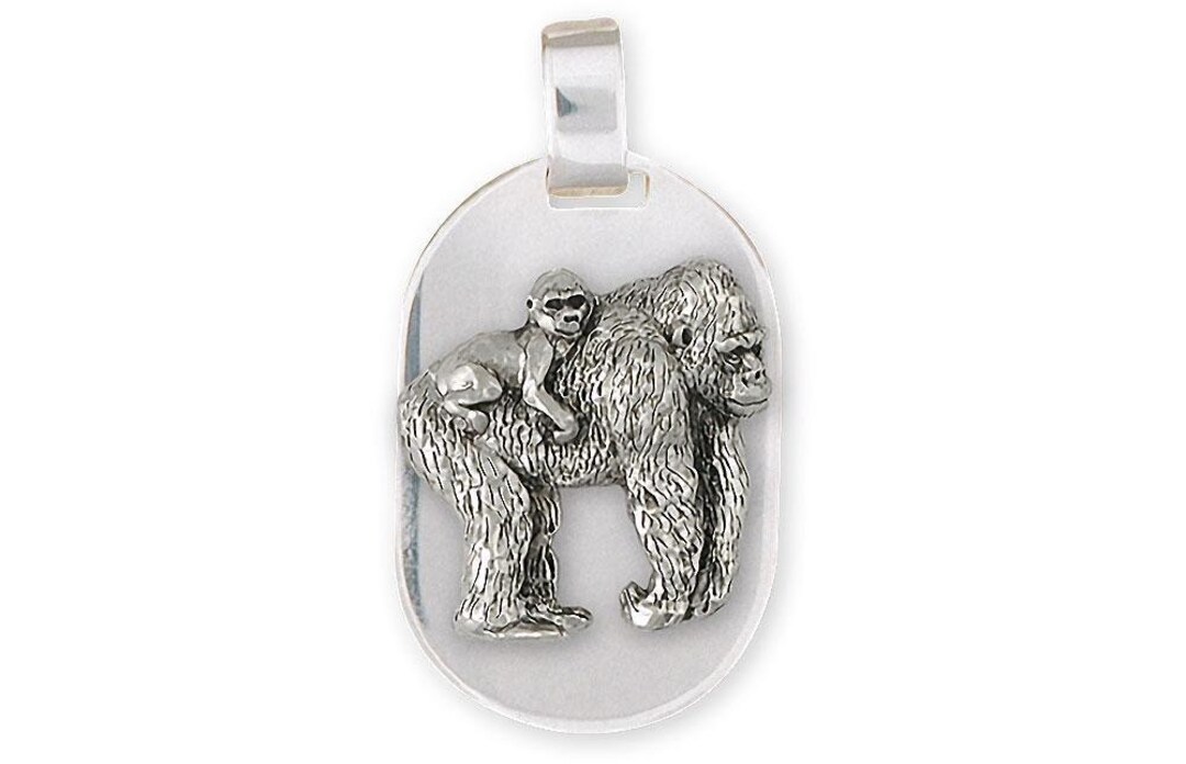 Gorilla Pendant Jewelry Sterling Silver Handmade Gorilla Pendant GL8DT