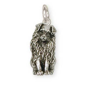 Australian Shepherd Jewelry Solid Sterling Silver Australian Shepherd Aussie Pendant Jewelry  AU8-C