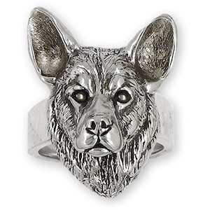 Australian Cattle Dog Ring Sterling Silver Handmade Australian Cattle Dog Jewelry CTD2-R