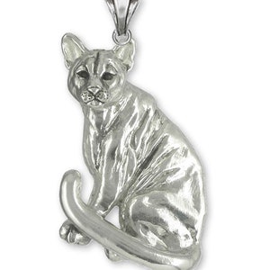 Cougar Jewelry Sterling Silver Handmade Mountain Lion Pendant COU3-P
