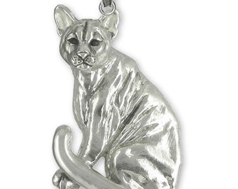 Ciondolo a forma di puma fatto a mano in argento sterling di Cougar Jewelry COU3-P