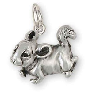 Chinchilla Jewelry Sterling Silver Handmade Chinchilla Charm  CL6-C