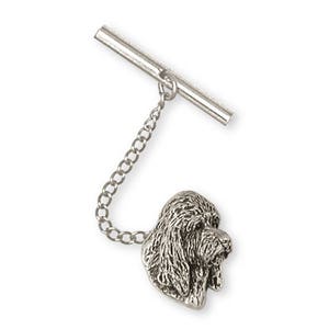 Joyas PBGV Joyas PBGV Petit Basset Griffon Vendeen con broche de corbata Joyas de plata con broche de corbata para perro hechas a mano GV3-TT