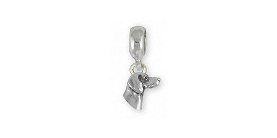 Weimaraner Charm Jewelry Sterling Silver Handmade Dog Charm WM3H-C 