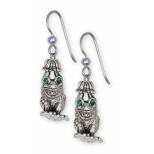 Frog Jewelry Frog Earrings Jewelry Sterling Silver Handmade Frog Earrings FG26-XE