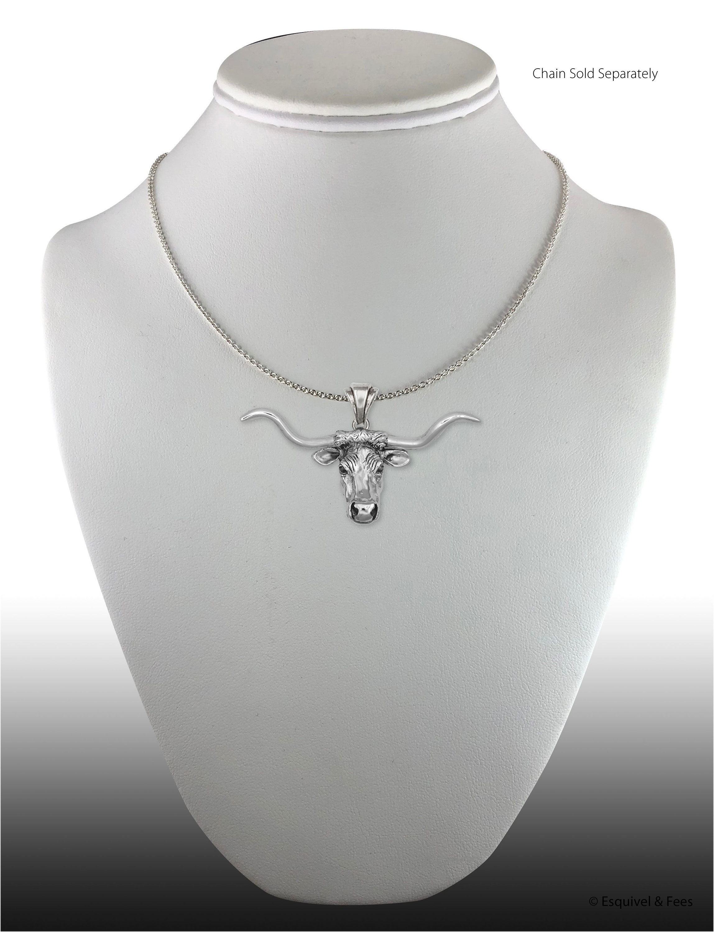Longhorn Jewelry Sterling Silver Handmade Longhorn Pendant Etsy