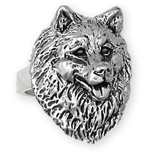 Samoyed Jewelry Sterling Silver Handmade Samoyed Ring  CH33-R
