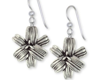 Sterling Silver Handmade Lily Flower Earrings Jewelry LLY-E