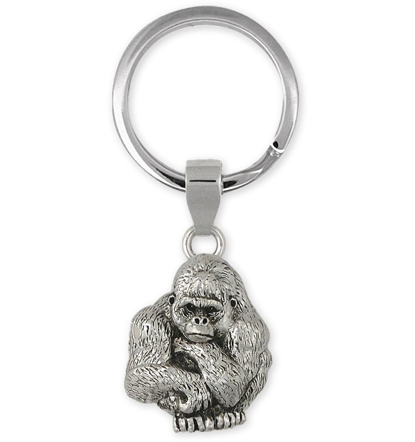 Gorilla Key Ring Jewelry Sterling Silver Handmade Gorilla Key Etsy