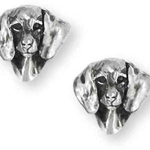Dachshund Jewelry Sterling Silver Handmade Dachshund Earrings  DA21H-E