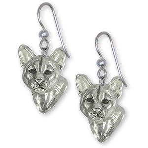 Cougar Jewelry Sterling Silver Handmade Mountain Lion Earrings COU3H-E