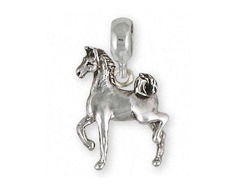Horse Pandora Jewelry Horse Charm Slide Jewelry Sterling Silver Handmade Horse Charm Slide  Pandora® Bracelet Compatible EQU10-PNS