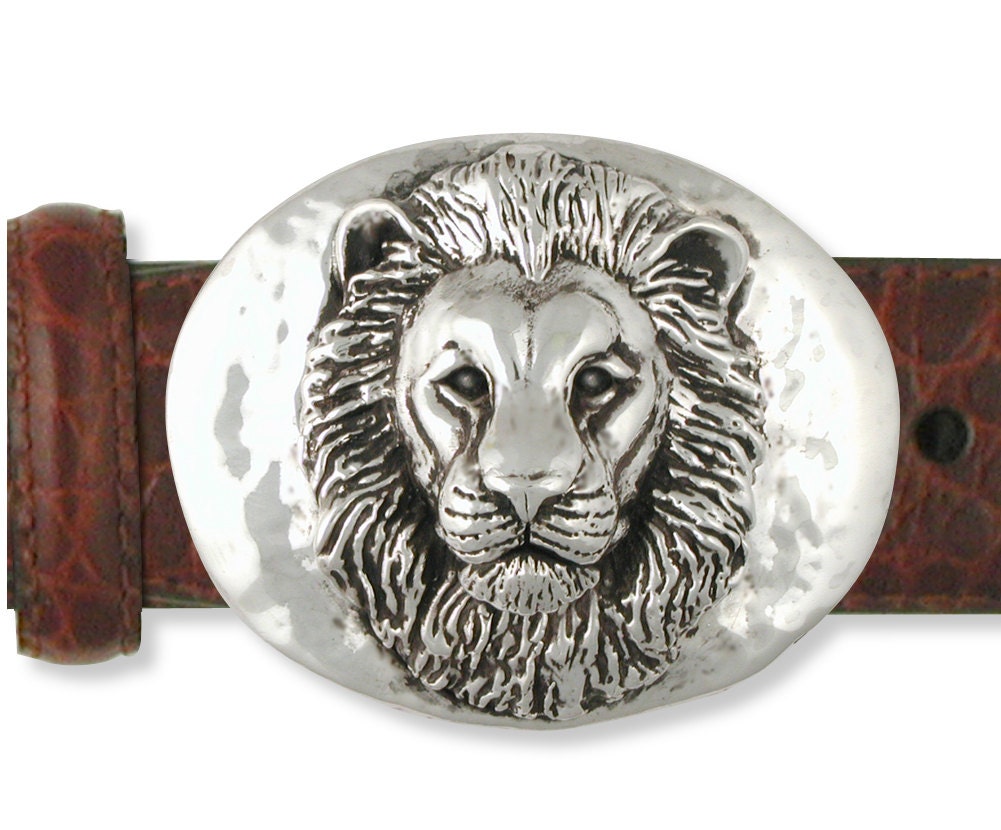Lion Jewelry Lion Belt Buckle Handmade Sterling Silver  display picture 1