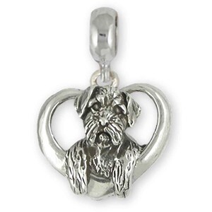 Border Terrier Jewelry Sterling Silver Handmade Border Terrier Charm Slide This Charm Will Fit A Pandora® Slide Bracelet BDT2-PNS