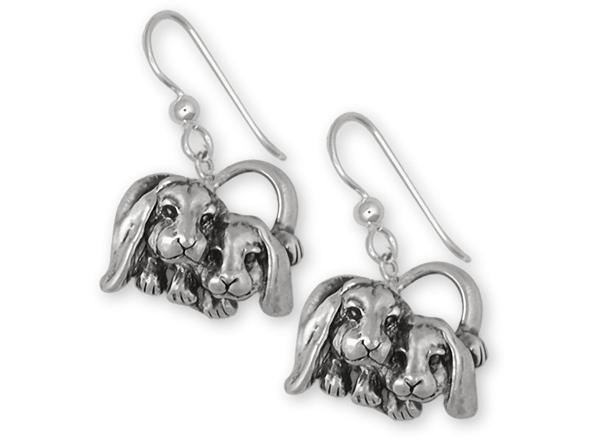 Orecchini a perno a forma di coniglio in argento sterling S925 con dettagli in zirconia per donna - Italia