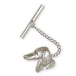 Dachshund Jewelry Sterling Silver Dachshund Tie Tack Jewelry Handmade Dog Jewelry CH16-TT