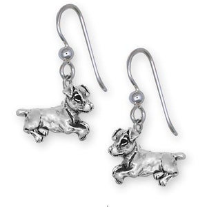 Jack Russell Jewelry Sterling Silver Handmade Jack Russell Terrier Earrings  J11B-E