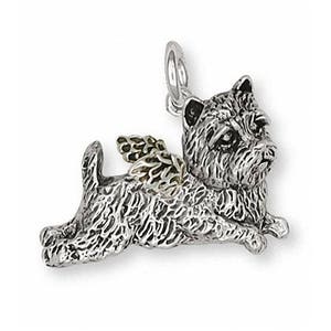 Cairn Terrier Jewelry Cairn Terrier Angel Charm Jewelry Sterling Silver Handmade Dog Charm CR7-AC