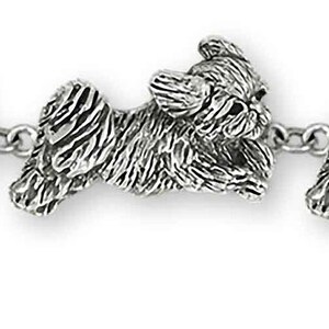 Lhasa Apso Jewelry Sterling Silver Handmade Playful Lhasa Bracelet  LSZ37-BR