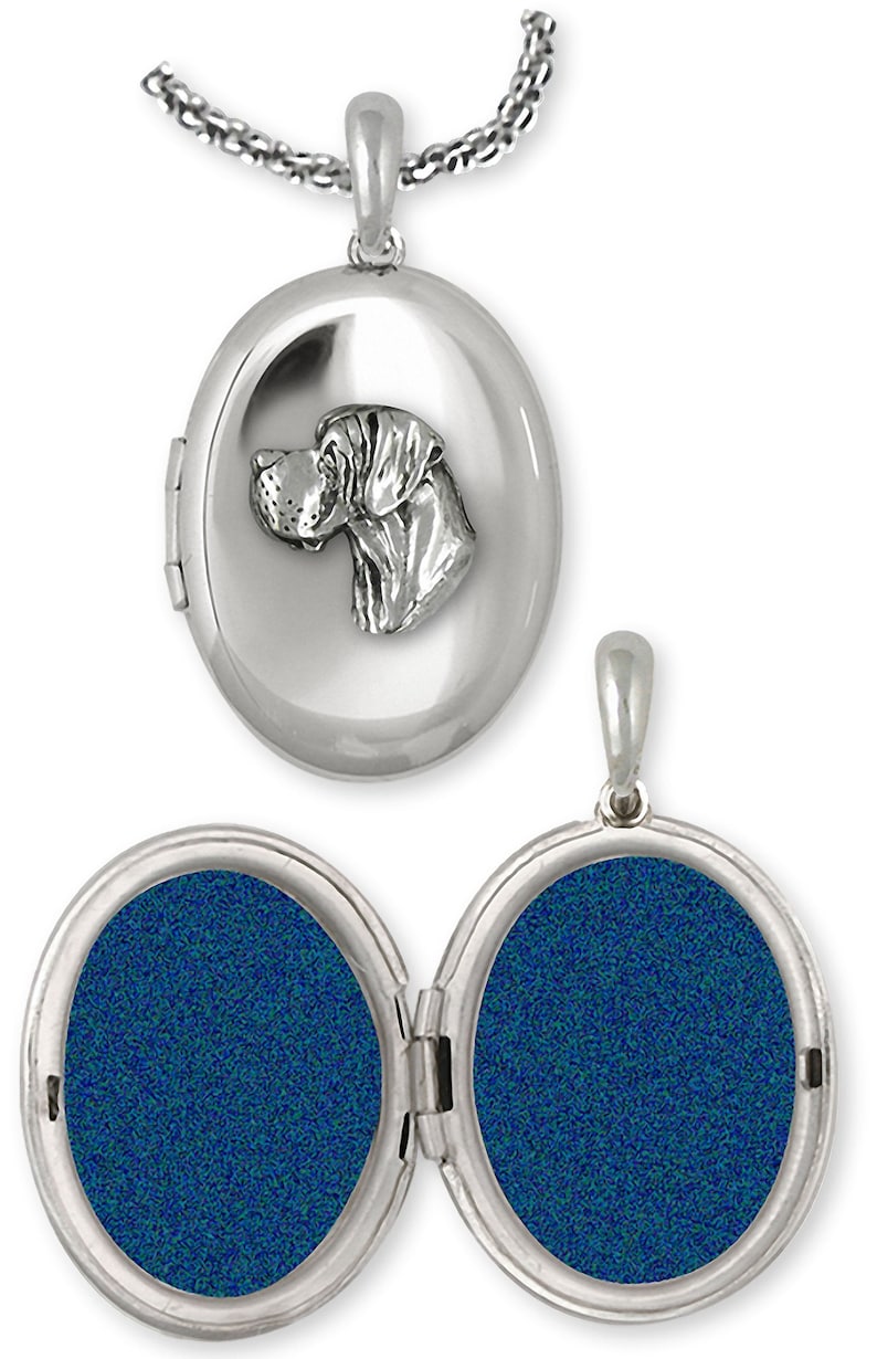 Great Dane Jewelry Sterling Silver Handmade Great Dane Photo Locket GDL18H-V