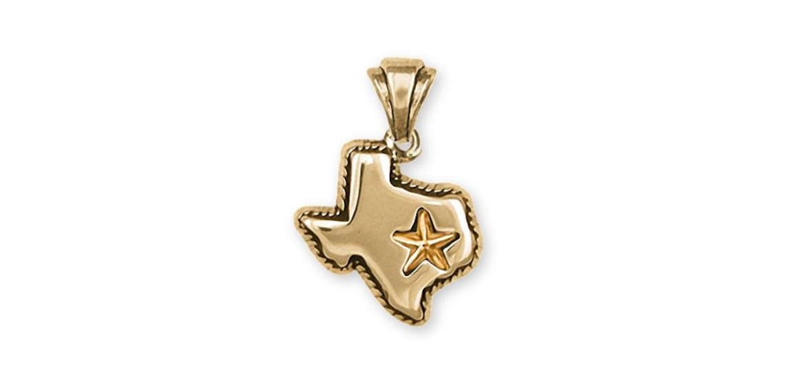 Texas Jewelry State of Texas Pendant Jewelry 14k Gold Handmade Etsy