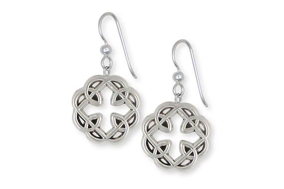 Celtic Knot Father And Daughter Cross Earrings Jewelry Sterling Silver  MFC2-E