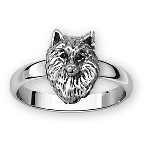 Samoyed Jewelry Sterling Silver Handmade Samoyed Ring  SM2-R