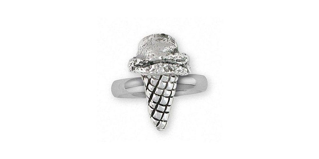 Ice Cream Cone Jewelry Ice Cream Cone Ring Jewelry Sterling Silver