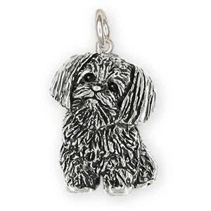 Morkie Jewelry MOK1-C - Colgante de Morkie hecho a mano de plata de ley