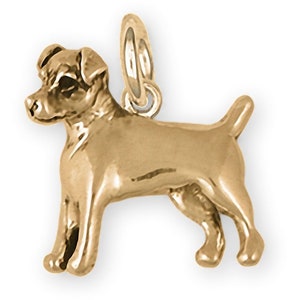 Jack Russell Jewelry 14k Gold Handmade Jack Russell Terrier Charm  J12-CG