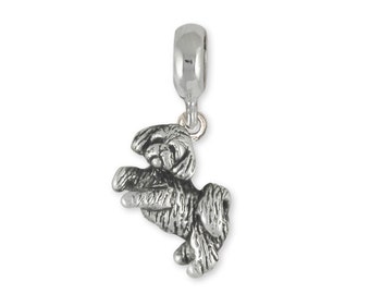 Shih Tzu Jewelry Shih Tzu Slide Charm Handmade Sterling Silver Dog Jewelry  Fits Pandora® Bracelet SZ29-PNS