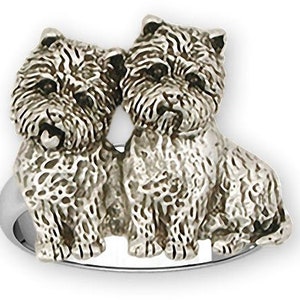 Westie Jewelry Sterling Silver Handmade Westie Ring  WT61X-R