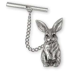 Rabbit Jewelry Sterling Silver Handmade Bunny Rabbit Tie Tack  RA1-TT