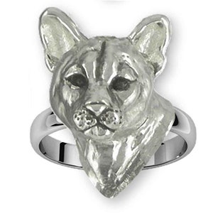 Cougar Jewelry Sterling Silver Handmade Mountain Lion Ring COU3H-R