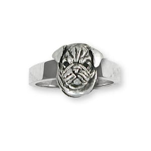 Bulldog Jewelry Bulldog Ring Jewelry Sterling Silver Handmade Dog Ring BD26H-R